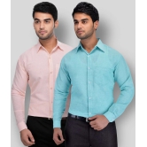 DESHBANDHU DBK - Multicolor Cotton Regular Fit Mens Formal Shirt (Pack of 2) - None