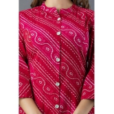 Lee Moda - Red Cotton Women''s Front Slit Kurti ( Pack of 1 ) - None