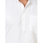 Maharaja - White Cotton Blend Mens Regular Kurta ( Pack of 1 ) - None