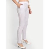 Women White Solid Regular Trouser