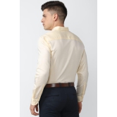 Men Beige Slim Fit Formal Full Sleeves Formal Shirt