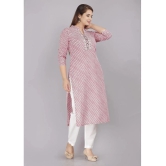 HIGHLIGHT FASHION EXPORT - Pink Rayon Womens Straight Kurti ( Pack of 1 ) - None