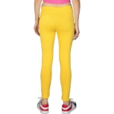 KARARO JEGGINGS - Cotton Blend Skinny Fit Yellow Womens Jeggings ( Pack of 3 ) - None