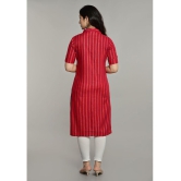 Glorious - Red Rayon Women's Front Slit Kurti ( Pack of 1 ) - M