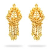 LUV FASHION Golden Chandbalis Earrings ( Pack of 1 ) - Golden