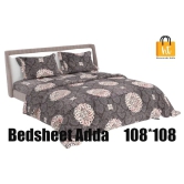 Bedsheet Adda-Super Mega King Size  King Size(108*108 in)-Pure Cotton Sanganeri Printed Jaipuri  Double Bedsheet With 2 Matching Pillow Covers-RJ-14-03-(108*108)-HT8202