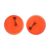 Rmax i-10 PVC Cricket Ball for Practice, Training, Matches for All Age Group (Knocking Ball, Hard Shot Ball, i-10 Soft Ball) (Orange, Pack of 2) - M(Youth)