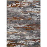 Hand Tufted Abstract Orange Color Carpet-8x10 / Orange