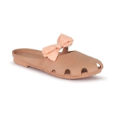 Aadi Pink Womens Toe Covered Flip Flop - None