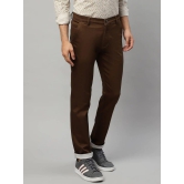 Rodamo  Men Brown Slim Fit Trousers