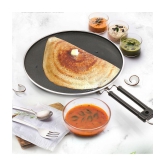 Milton Pro Cook Black Pearl Induction Non-Stick Flat Tawa, 27 cm, Grey