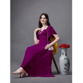 JASH CREATION - Magenta Georgette Womens Gown ( Pack of 1 ) - None