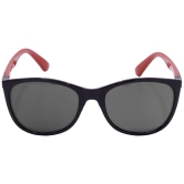 Hrinkar Grey Cat-eye Sunglasses Styles Black, Red Frame Glasses for Women - HRS-BT-06-BK-RD-BK