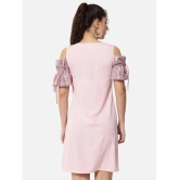 ALL WAYS YOU Crepe Solid Above Knee Womens Shirt Dress - Pink ( Pack of 1 ) - None