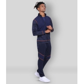 OFF LIMITS - Navy Blue Polyester Regular Fit Colorblock Mens Sports Tracksuit ( Pack of 1 ) - XL