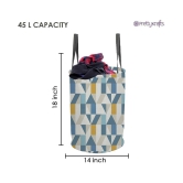 PrettyKrafts Laundry Basket for Clothes with Handles Round shape without lid (45 LTR) Pack of 2