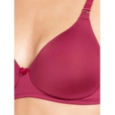 Jockey 1819 Wirefree Padded Microfiber Nylon Elastane Full Coverage T-Shirt Bra - Pink Wine - None