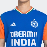 India Cricket T20 Fan Jersey 2024-3XL / Blue/Orange / Polyester