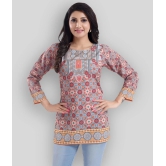 Meher Impex - Grey Crepe Womens Straight Kurti ( Pack of 1 ) - 3XL