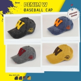 DENIM BASEBALL CAP-Yellow