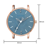 Newman Blue Leather Analog Womens Watch