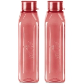 Milton Prime 1000 Pet Water Bottle, Set of 2, 1 Litre Each, Burgundy - Burgundy