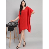 Curvydrobe Crepe Red Beach Dresses - Single - None