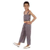 Kids Cave - Blue Rayon Girls Jumpsuit ( Pack of 1 ) - None