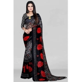 LEELAVATI - Black Georgette Saree With Blouse Piece ( Pack of 1 ) - Black