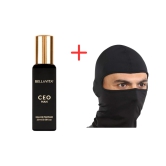 CEO Man Body Parfum No Gas Deodorant- 150ml- No Gas Deo Parfum for Men + Windproof Balaclava Ski Mask for Men & Women - Cold Weather Face Gear for Motorcycle Riding & Winter Sports