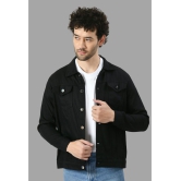 DKGF Fashion Cotton Blend Mens Denim Jacket - Black ( Pack of 1 ) - None