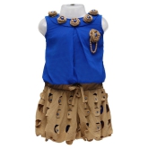 Zadums Girls Top & Shorts Dress, Blue - 6-7 Years