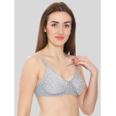 ILRASO Pack of 1 Cotton Non Padded Womens T-Shirt Bra ( Light Grey ) - None