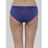 BASIICS By La Intimo - Navy Blue BCPHP03 Polyester Self Design Womens Briefs ( Pack of 1 ) - None