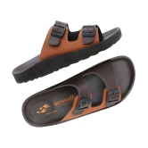 Aerowalk Brown Mens Slide Flip Flop - None