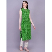 JC4U Rayon Printed Straight Womens Kurti - Green ( Pack of 1 ) - None