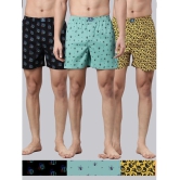 Joven Multi Boxer Shorts Cotton Mens Boxer- ( Pack of 3 ) - None