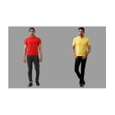 SKYRISE - Multicolor Cotton Blend Slim Fit Men's Polo T Shirt ( Pack of 2 ) - None