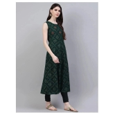 Stylum - Green Rayon Womens A-line Kurti - L