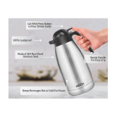 Milton Thermosteel Carafe 24 Hours Hot or Cold Tea/Coffee Pot, 2000 ml, Silver - Silver