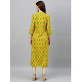 KIPEK - Mustard Rayon Womens Straight Kurti ( Pack of 1 ) - None