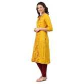 Alena Yellow Rayon Straight Kurti - M