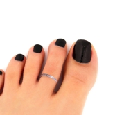 Silver Blooming Toe Ring Set