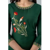 Radiksa - Green Rayon Womens Straight Kurti - None