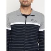 Wild West Navy Blue Fleece Regular Fit Striped Mens Sports Tracksuit ( Pack of 1 ) - None