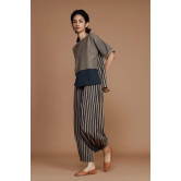 Brown with Charcoal Striped CB Ekin Set-S