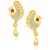 VIVASTRI Golden Stud Earrings ( Pack of 1 ) - Golden