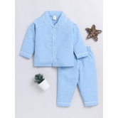 Classic Blue Full Sleeve Nightwear Set-5-6 y