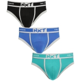 Force NXT Multicolor  Flexz Eon  Cotton Mens Briefs ( Pack of 3 ) - None