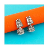 Silver Shine  Oxidised Wedding  Traditional jhumki Earring For Women Girl - Silver